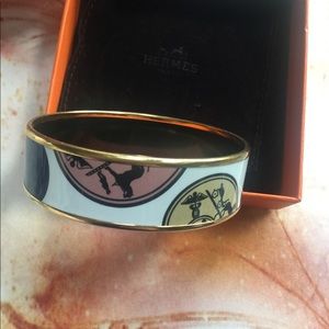 Hermes Enamel Mulit color hermes logo bracelet